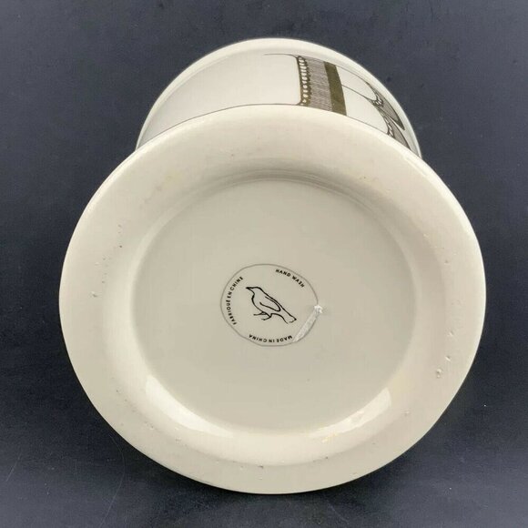 Anthropologie Monogram "B" Cream & Gold Ceramic Coffee Mug 12 fl oz - Picture 3 of 5